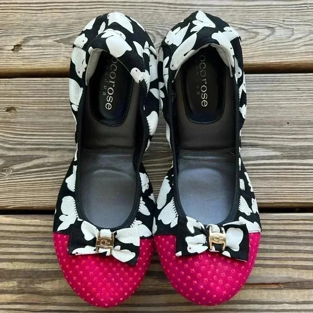 Cocorose London Foldable Shoes - Royal Ballet Ladies Ballet Pumps Sz 39/9